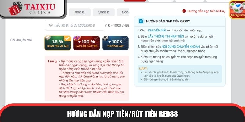 Nạp rút tiền với đa dạng hình thức